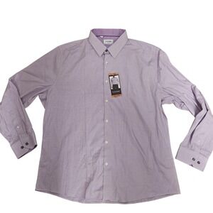 Duchamp London Shirt Mens XXL 18.5 Purple Slim Fit Long Sleeve Dress Shirt